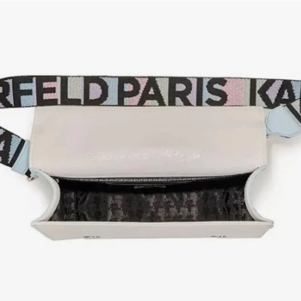 ✨️🩵 Karl Lagerfeld top handle Simone Flap Crossbody satchel Bag Pastel Dot ✨️💛 - Picture 5 of 7